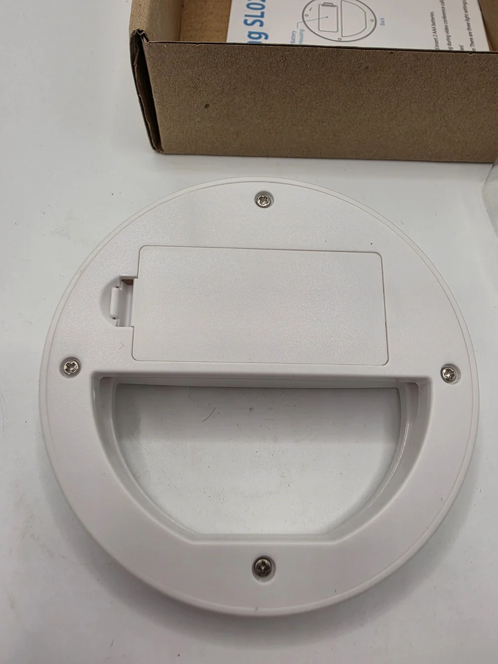 Poshmark Portable White Logo Clip-On LED Selfie Ring Light for Smartphones